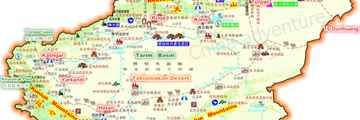 Xinjiang Tourism Map